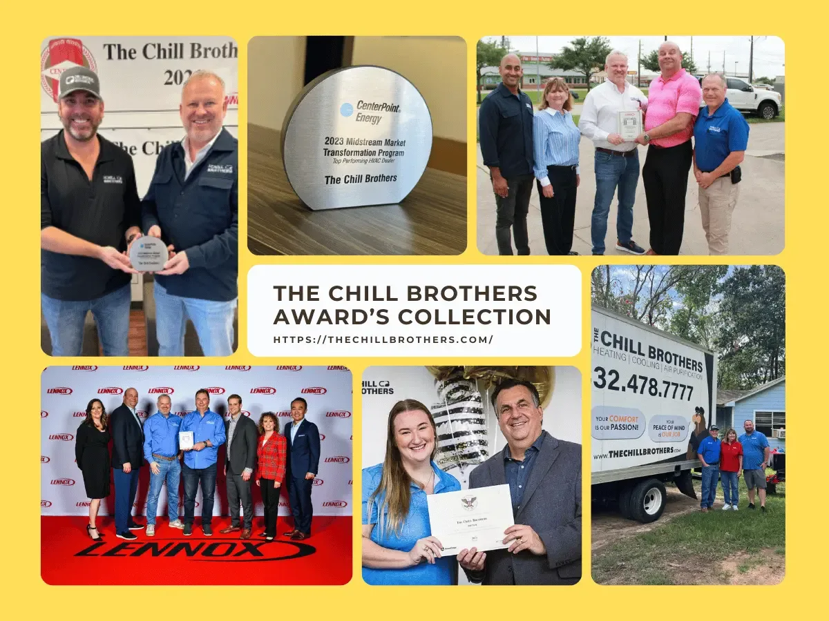 Collage of awards and recognitions for The Chill Brothers.