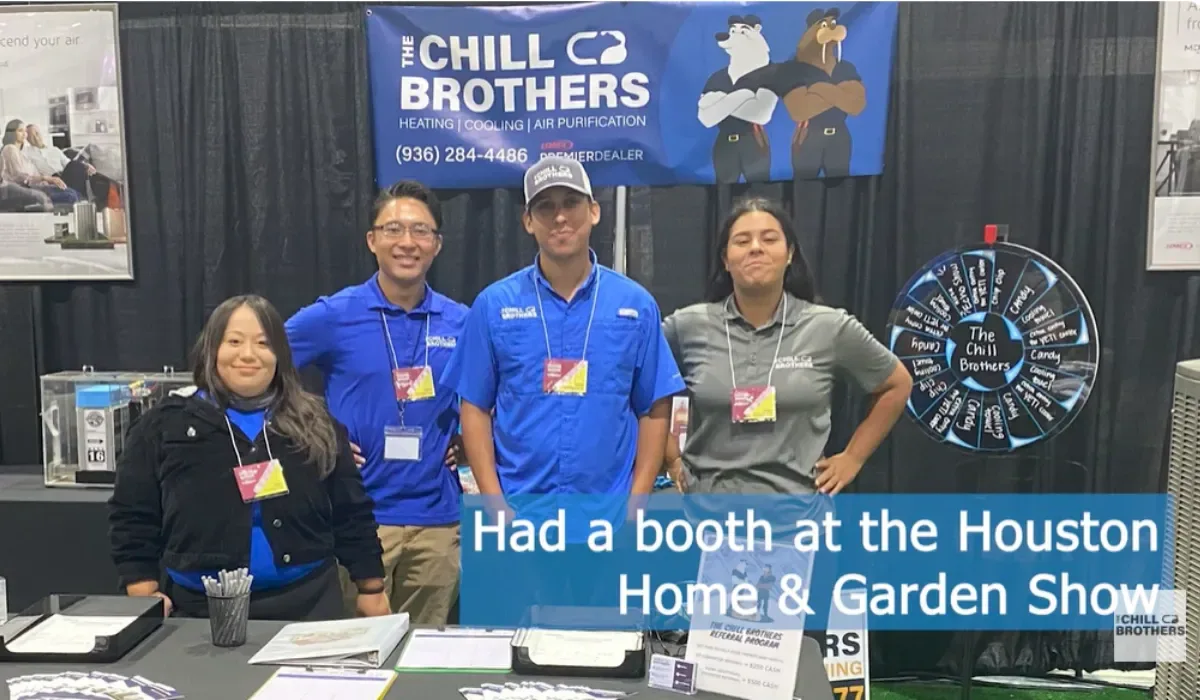 The Chill Brothers team at their booth during an event.