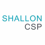 Logo for Shallon CSP in turquoise and gray text.