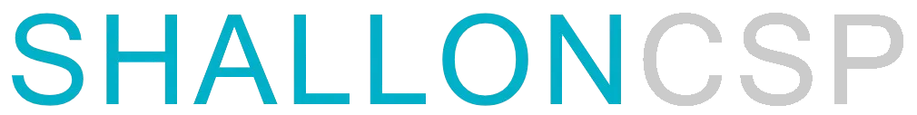 Shallon CSP logo in turquoise and gray.