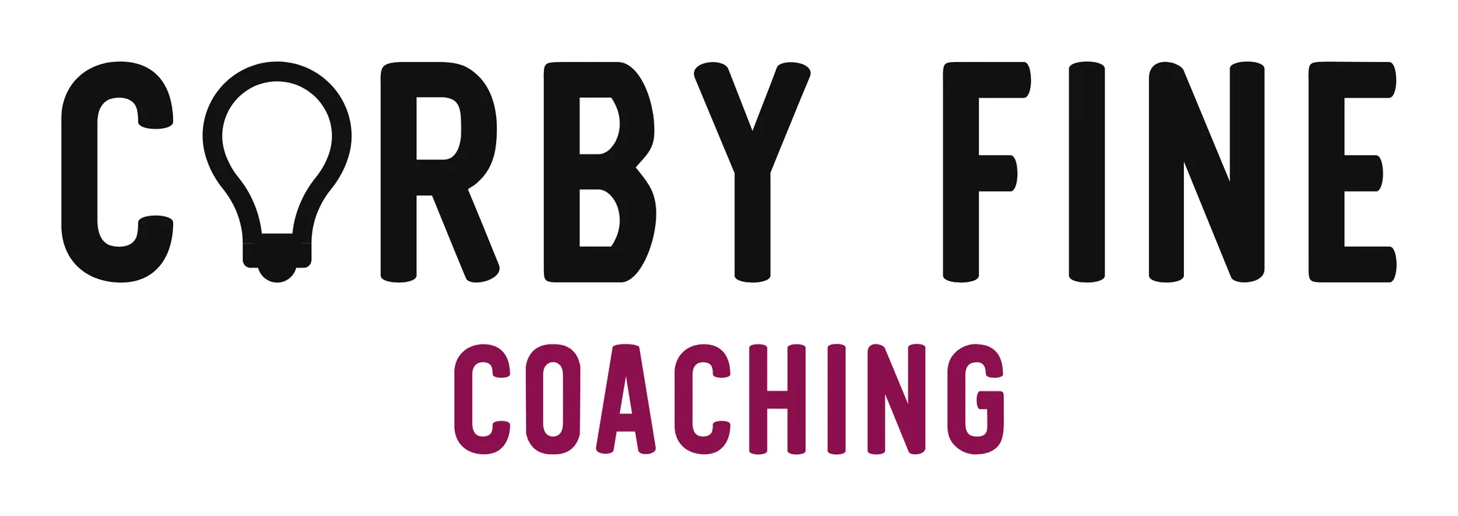 Corby Fine Coaching logo with light bulb icon