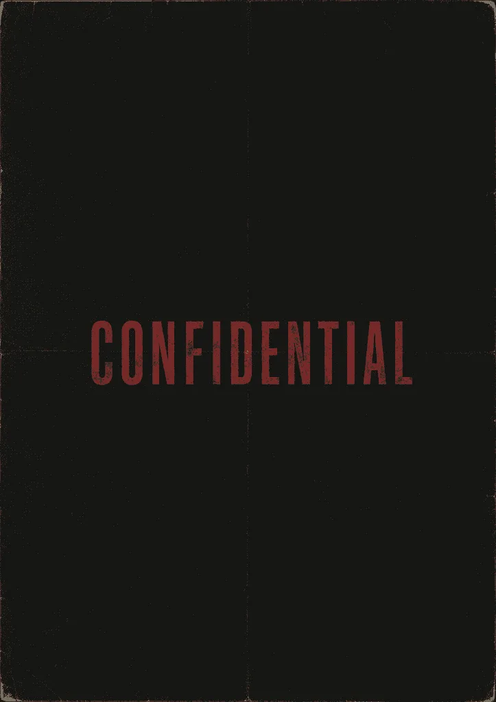Bold red 'CONFIDENTIAL' text on a black background