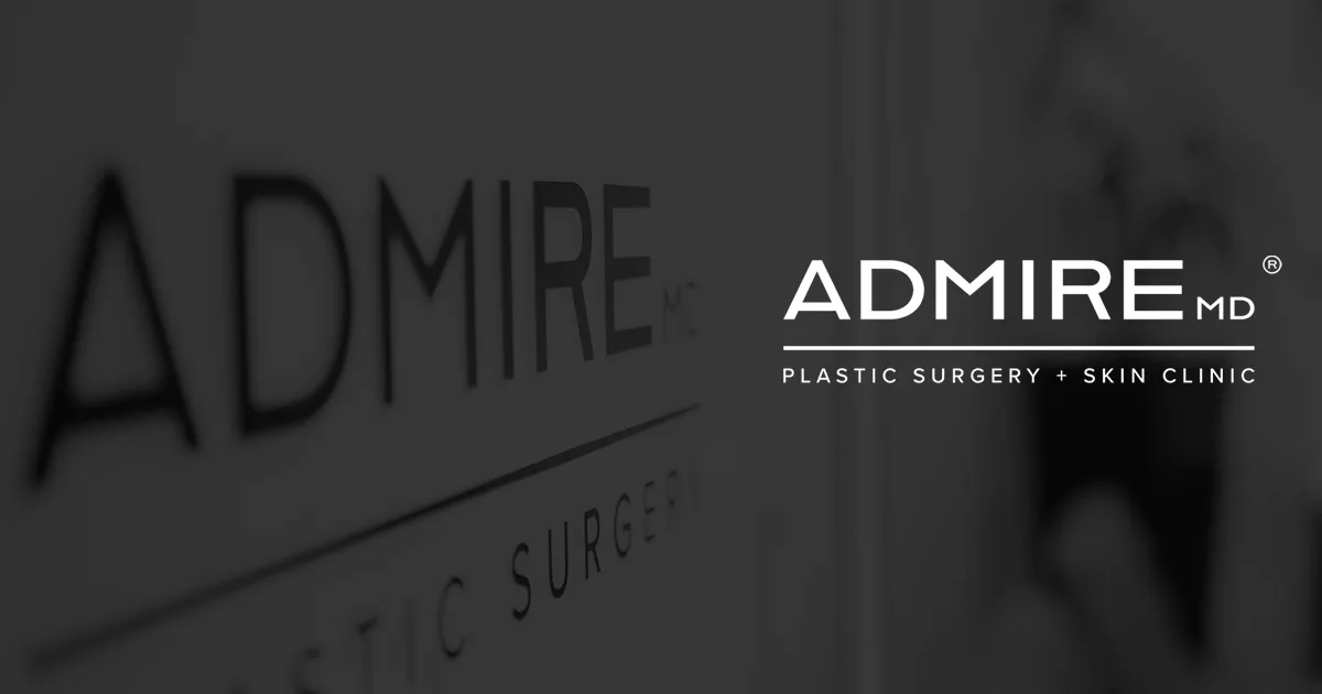 Logo for AdmireMD Plastic Surgery and Skin Clinic.