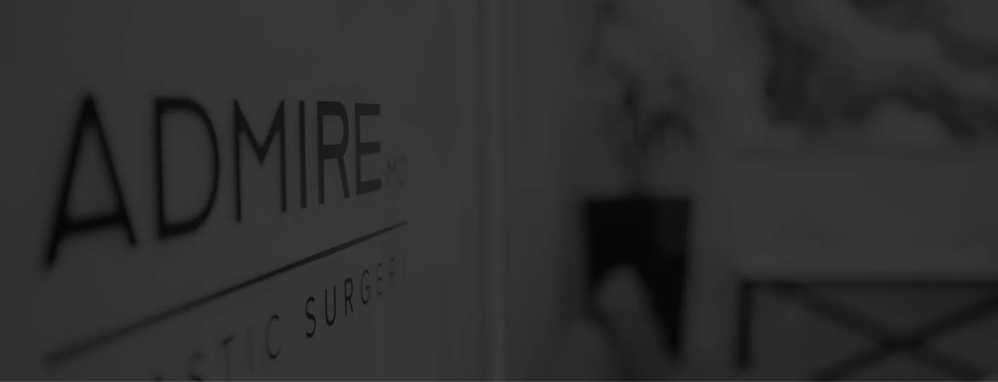 Interior sign for AdmireMD Plastic Surgery clinic