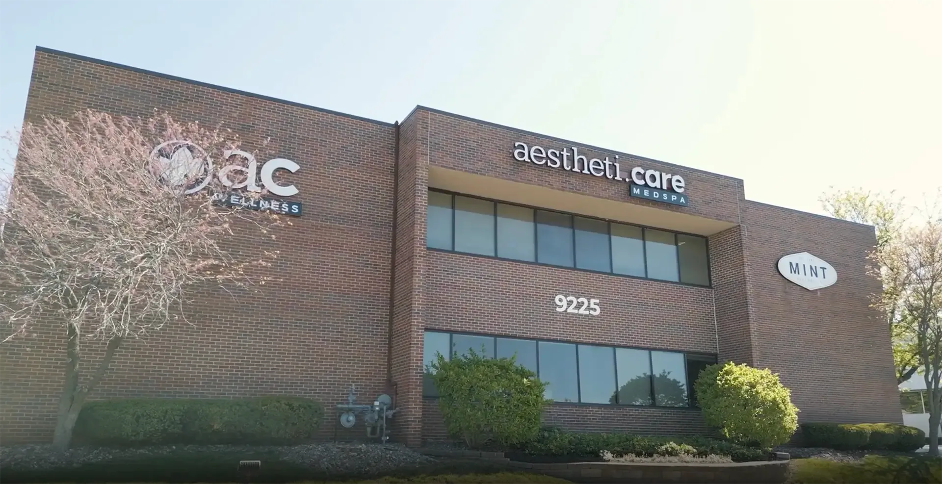 Exterior view of AesthetiCare Medspa building.