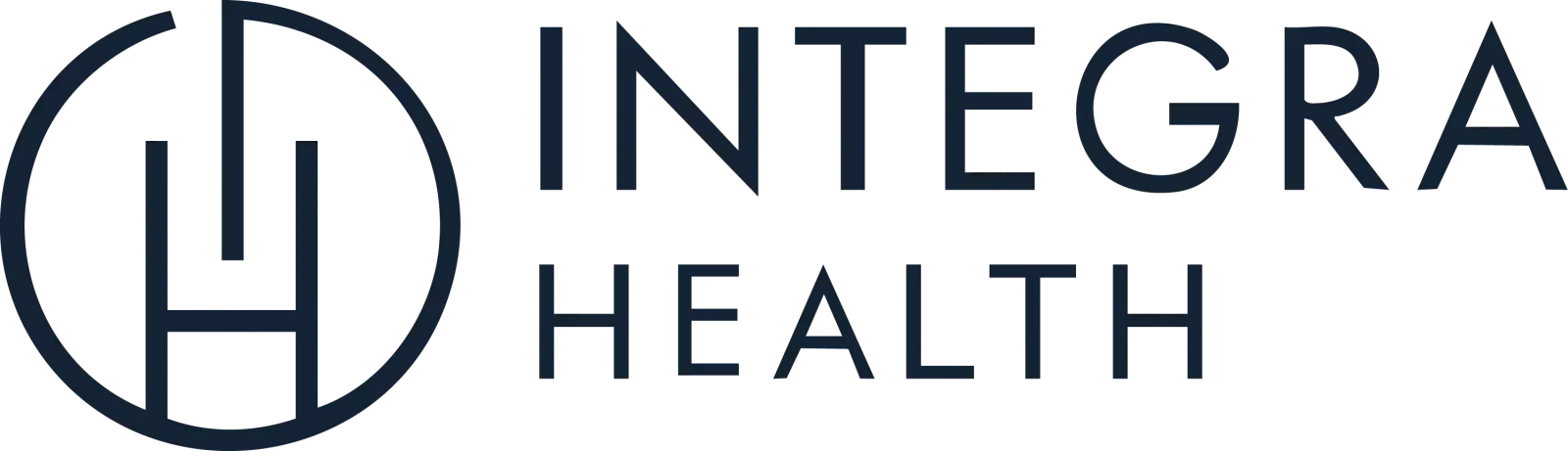 Integra Health logo in dark blue color.