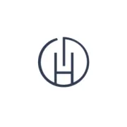 Modern logo with an abstract design in a circle.
