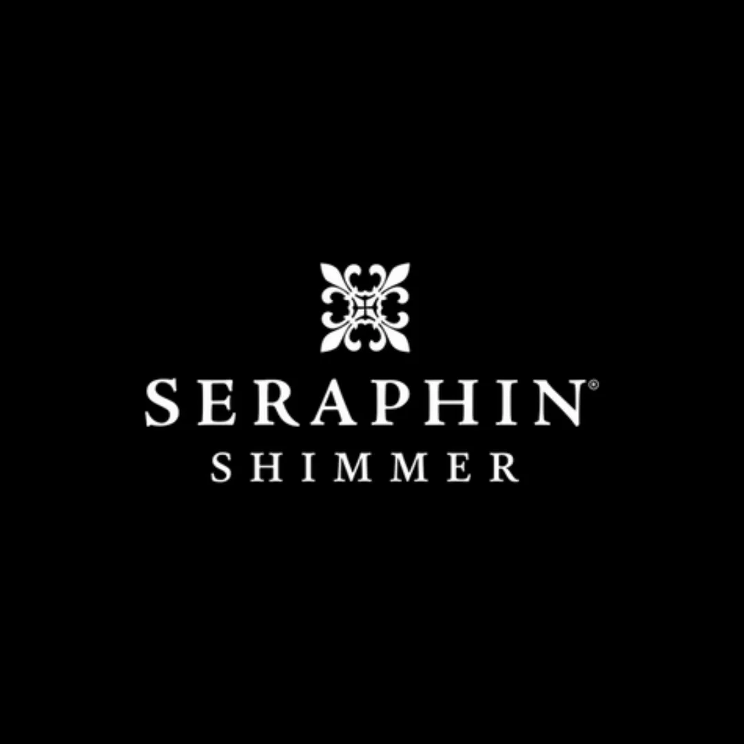 Seraphin Shimmer logo on a black background.