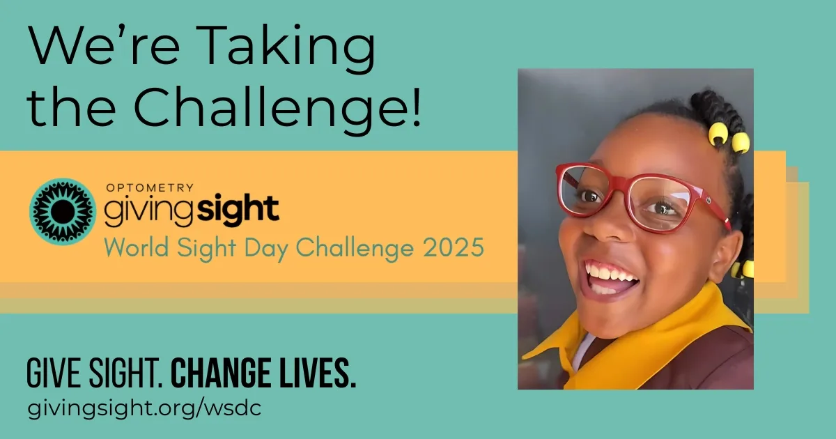 Promotional graphic for World Sight Day Challenge 2025.