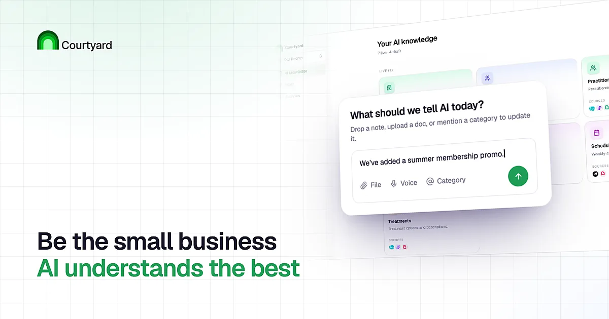 User interface for an AI assistant tailored for small businesses.