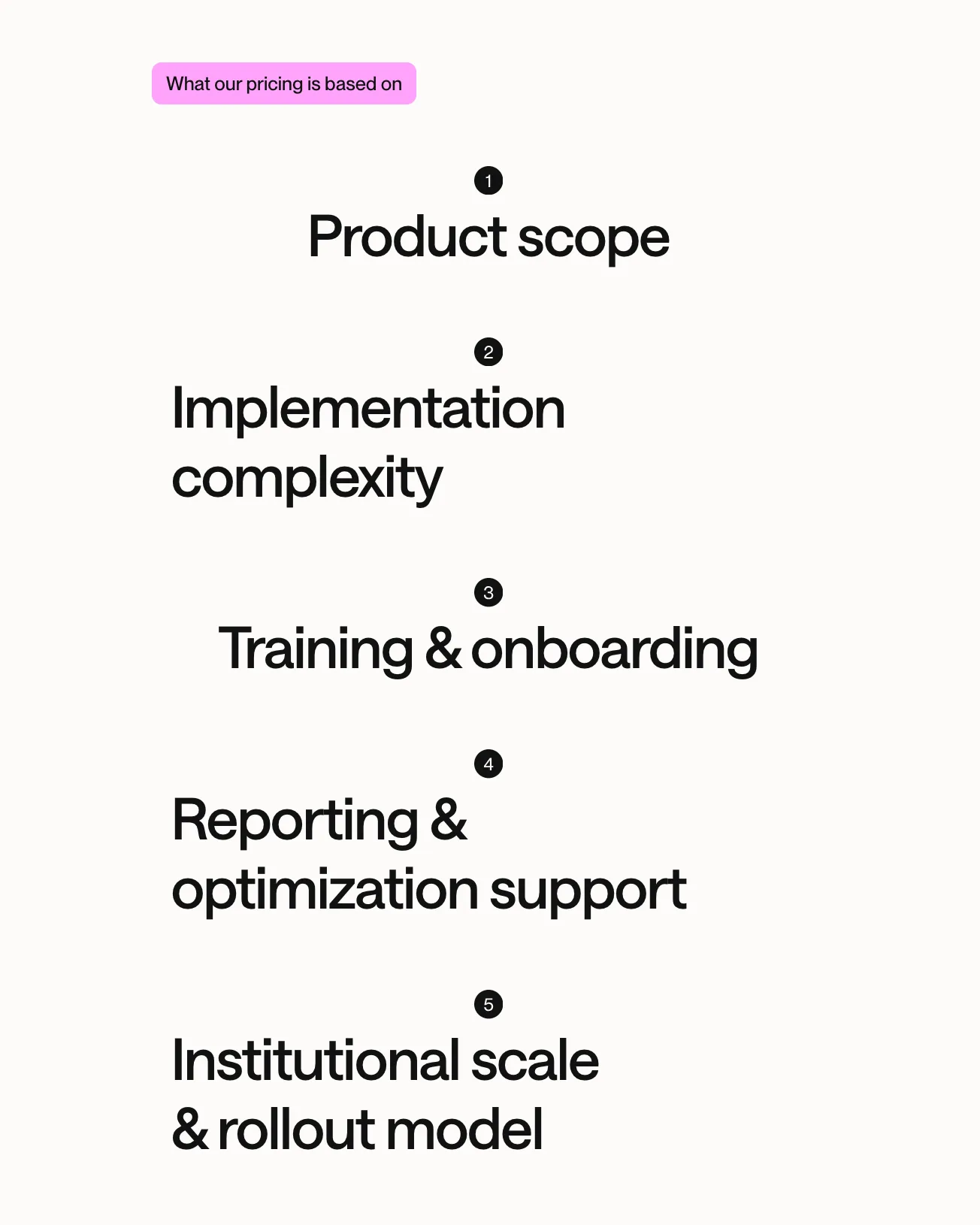 A screenshot of pricing factors for KnowMeQ tools.