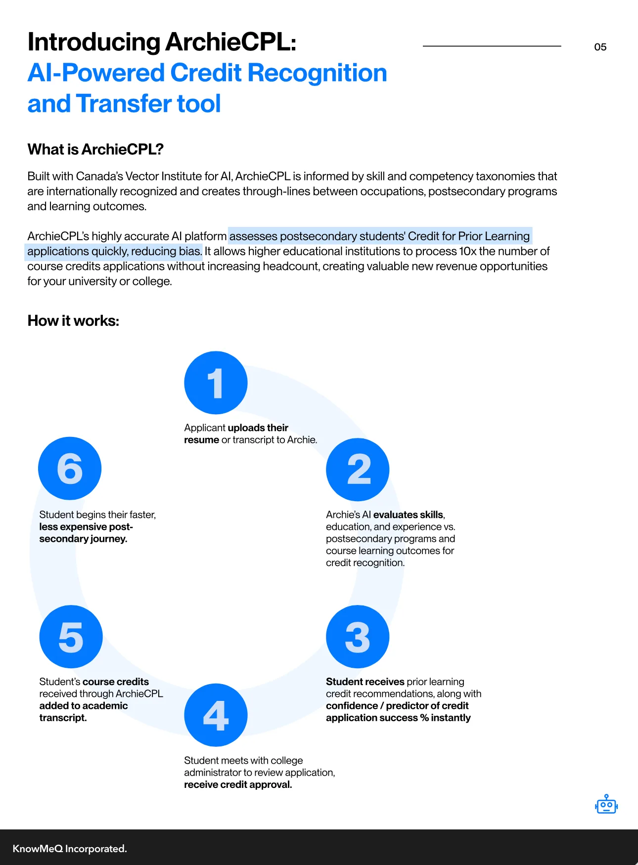 Screenshot of ArchieCPL tool for credit recognition.