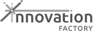 Logo for Innovation Factory with stylized design elements.