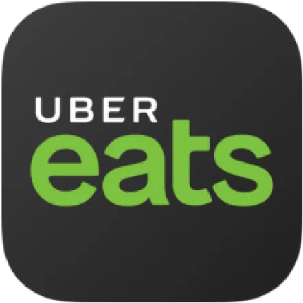 Uber Eats logo in green on black background