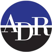 Circular logo with the letters ADR in blue and black.