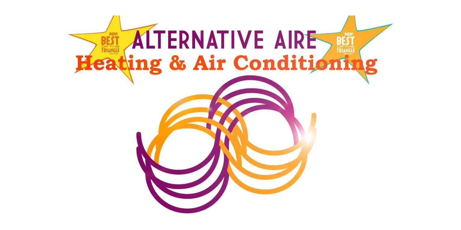 Alternative Aire HVAC logo with vibrant colors and award stars.