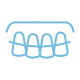 Graphic representation of orthodontic braces.