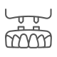Minimalist illustration of a dental prosthesis.