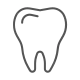 Minimalistic outline of a tooth