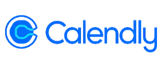 Calendly logo with blue and light blue colors.