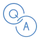 Graphic featuring Q and A symbols in overlapping circles.