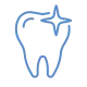Icon of a sparkling tooth illustrating dental services