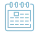 Blue calendar icon indicating appointment booking