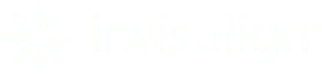 Invisalign logo with a floral symbol above the text.