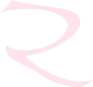 Stylized pink letter R logo.